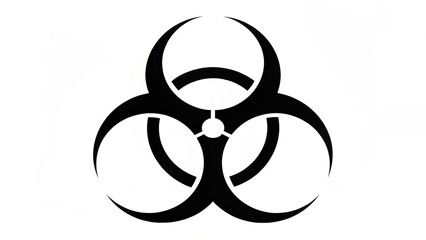 Biohazard Symbol on White Background