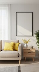 Fototapeta premium Cozy Living Room with Modern Minimalism