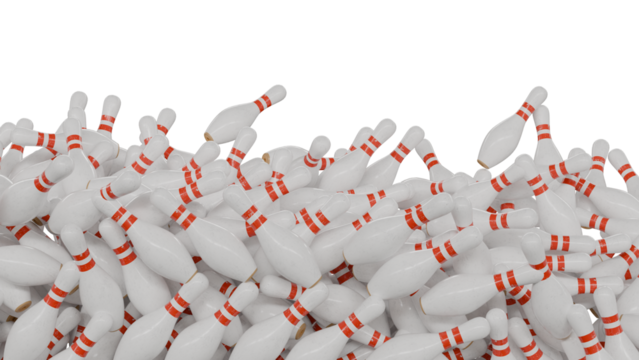 bowling pins isolated on white