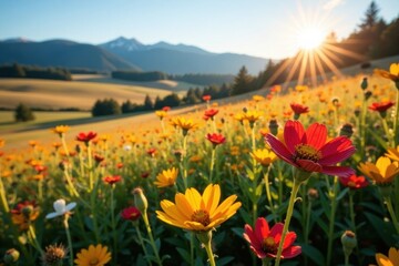Obraz premium Sun-drenched wildflowers, WA's stunning beauty, environment, white, untamed