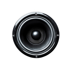 Speaker close-up: A high-fidelity speaker, meticulously photographed with a crisp, overhead perspective