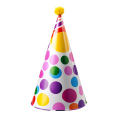 colorful party hat isolated on white