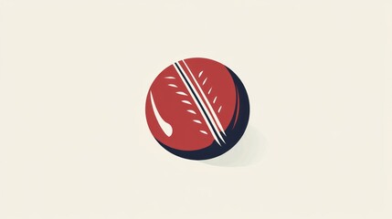 Fototapeta premium Cricket ball graphic, isolated