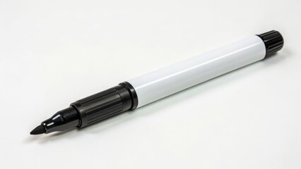 Black Marker Pen on White Background
