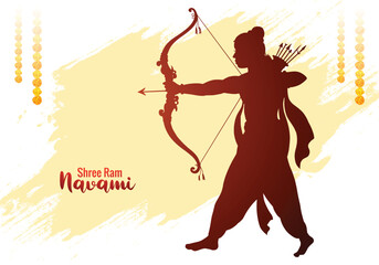 Shree ram navami festival holiday card background