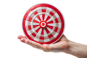 hand holding dart board