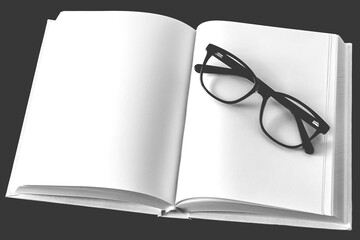 A white paper with space for text on a black background. Notepad