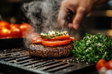 Futuristic high-tech server room with glowing blue lights