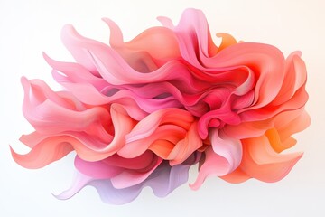 Fototapeta premium Colorful abstract sculpture representing fluidity and movement in a contemporary art setting