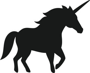 Silhouetted running horse, perfect for equestrian design