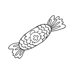 Halloween illustration in hand draw style. Element of your design