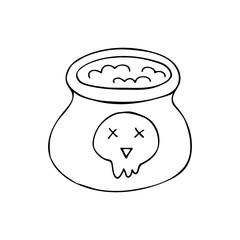 Halloween illustration in hand draw style. Element of your design