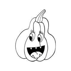 Halloween illustration in hand draw style. Element of your design