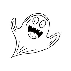 Halloween illustration in hand draw style. Element of your design