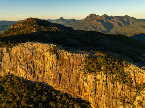 landscape of large cliff and mountains