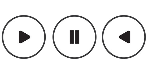 Play button flat icons on transparent backdrop. Digital web vector illustration design. play button icon set transparent background play button set png. EPS 10.