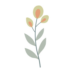 Flower. Cute illustration, vector, color, simple.