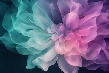 Fototapeta premium Abstract floral design with soft colors in a smooth gradient background enhancing beauty and elegance