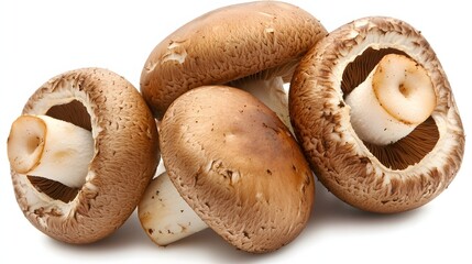 Close Up View of Fresh Brown Mushrooms Ready for Cooking in a Gourmet Kitchen Setting