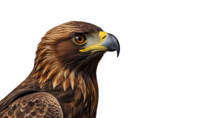 Golden eagle on a transparent background