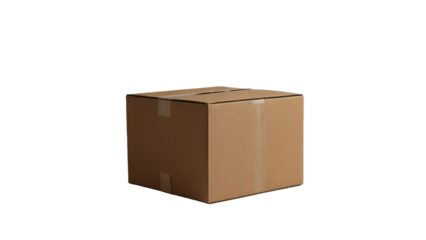 Cardboard box on a transparent background