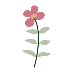 Flower. Cute illustration, vector, color, simple.