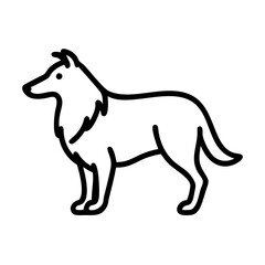 Fototapeta premium Collie dog icon on a transparent background