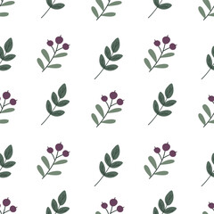 Seamless pattern from Berries. Cute illustration, vector, color, simple.