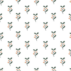 Seamless pattern from Berries. Cute illustration, vector, color, simple.