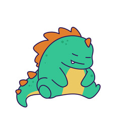 Cute Adorable Dino Character Cartoon