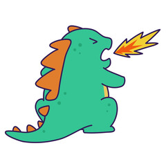 Cute Adorable Dino Character Cartoon
