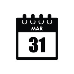 calender icon, 31 march icon with white background