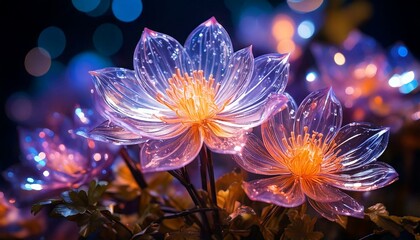 クリスタル製の花。