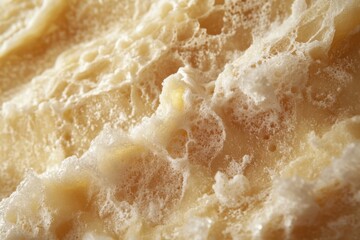Obraz premium Detailed Macro Shot of Fresh Bread Interior Texture Revealing Softness and Airy Structure