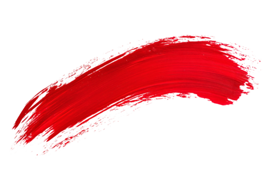 a red lipstick smudger on a white background