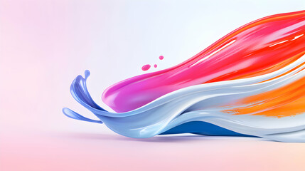 Naklejka premium Abstract Colorful Paint Swirl Background
