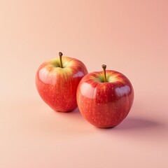 apples, studio macro, clean background, pastel colors