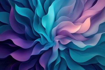 Obraz premium Colorful abstract design with swirling shapes in shades of blue and purple in a harmonious composition