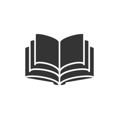 book icon, simple flat style, illustration, logo sign symbol pictogram template, for ui or ux isolated on white for mobile app, editable