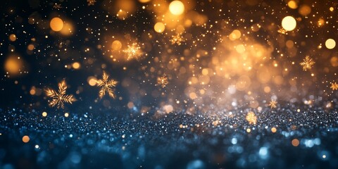 Fototapeta premium Golden Bokeh Light Background for Celebrations and Luxury Themes