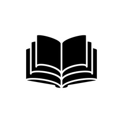 book icon, simple flat style, illustration, logo sign symbol pictogram template, for ui or ux isolated on white for mobile app, editable