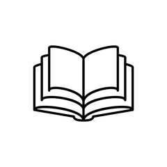 book icon, simple flat style, illustration, logo sign symbol pictogram template, for ui or ux isolated on white for mobile app, editable