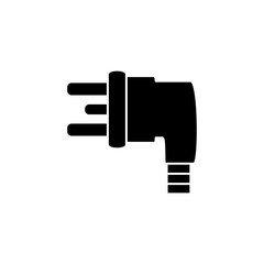 UK Electric Plug icon, simple flat style, illustration, logo sign symbol pictogram template, for ui or ux isolated on white for mobile app, editable