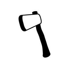 ax icon, simple flat style, logo template sign symbol vector illustration pictogram, for ui or ux isolated on white for mobile app, editable