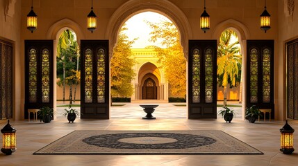 Obraz premium Arabian Courtyard Entranceway