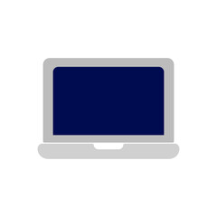 laptop icon, simple flat style, logo template sign symbol vector illustration pictogram, for ui or ux isolated on white for mobile app, editable