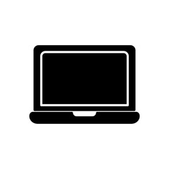 laptop icon, simple flat style, logo template sign symbol vector illustration pictogram, for ui or ux isolated on white for mobile app, editable