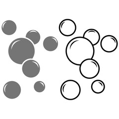 bubble icon, simple flat style, illustration, logo sign symbol pictogram template, for ui or ux isolated on white for mobile app, editable