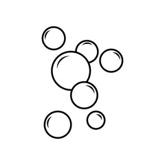 bubble icon, simple flat style, illustration, logo sign symbol pictogram template, for ui or ux isolated on white for mobile app, editable