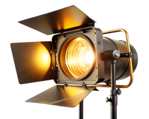 studio flash light on a dark background